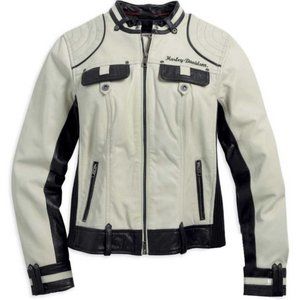 Harley-Davidson® Women's Amelia Colorblocked Leather Jacket 98072-14VW - Small